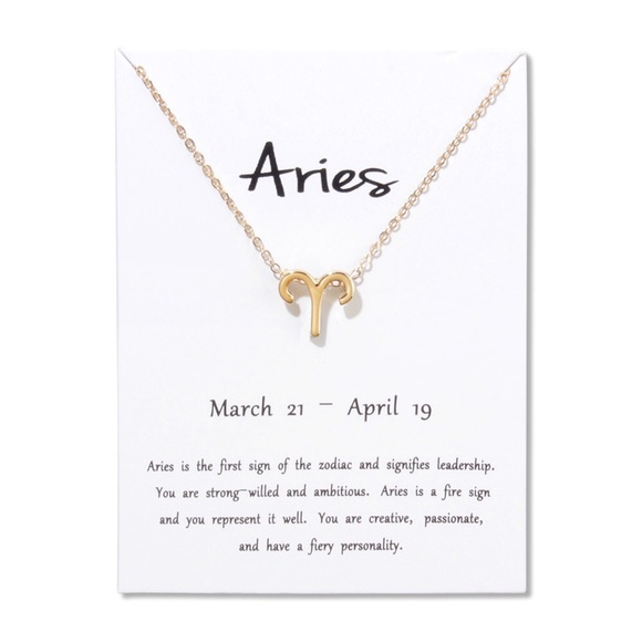 Aries ♈️ Zodiac Sign Necklace - Picture 3 of 5